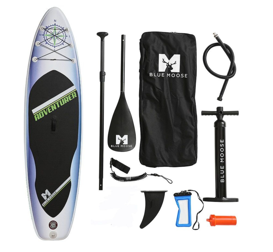 Stand Up Paddle Gonflable Blue Moose - Planche de Surf  - Kit Paddle - 320 cm - Max. 180 kg