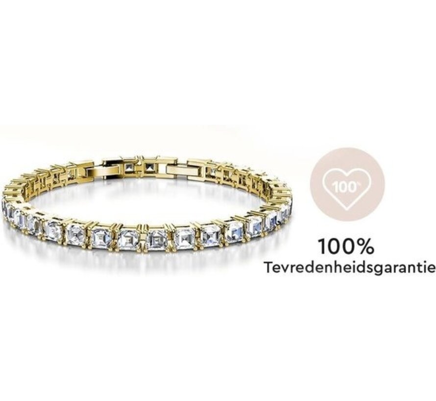 Bracelet pour femme Yolora avec cristaux Kalpa Camaka - Couleur or - Plaqué or jaune 18K - Bracelet pour femme or - Bijoux - Coffret de luxe - Coffret cadeau - Emballage cadeau exclusif - Bel emballage cadeau