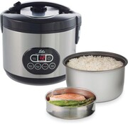 Solis Solis Rice Cooker Duo Programm 817 - Cuiseur de riz et cuiseur vapeur - Cuiseur vapeur de légumes - Argent