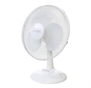 JAP Ventilateur JAP Windsor - 3 vitesses - Ventilateur de table silencieux - Ø 40 cm - Ventilateur oscillant - Blanc