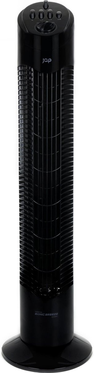 Ventilateur JAP Québec - 3 vitesses - Ventilateur de tour - Minuterie - Ventilateur colonne oscillante - Noir