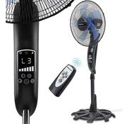 LifeGoods Ventilateur sur pied LifeGoods - Avec télécommande - Minuterie - 50W - 53dB - Noir