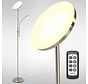 Auronic Floor Lamp - Lampadaire industriel - 181cm - LED - Dimmable et inclinable - avec télécommande - Adapté au salon - Silver