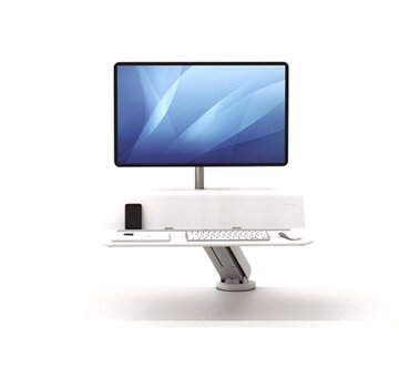 Fellowes Fellowes Lotus RT Poste de travail assis-debout - Moniteur unique/ Blanc