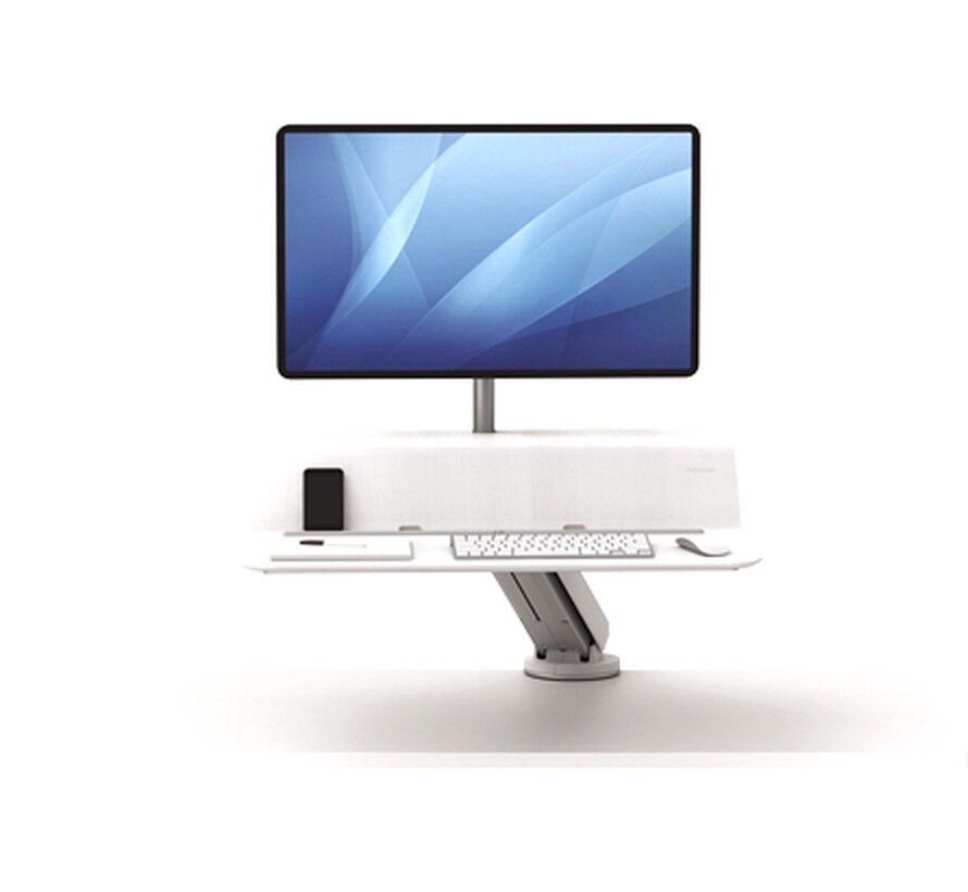 Fellowes Lotus RT Poste de travail assis-debout - Moniteur unique/ Blanc