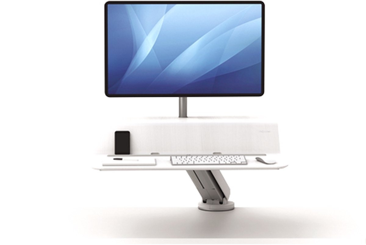 Fellowes Lotus RT Poste de travail assis-debout - Moniteur unique/ Blanc