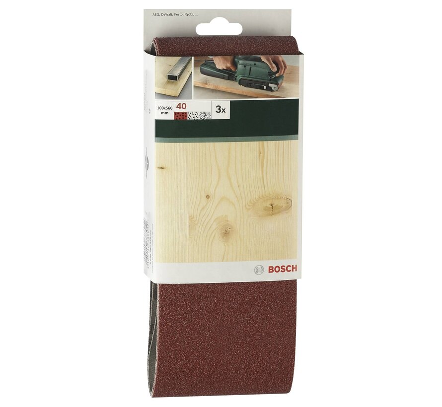 Bosch bande abrasive 100x610 mm K150 (3x)