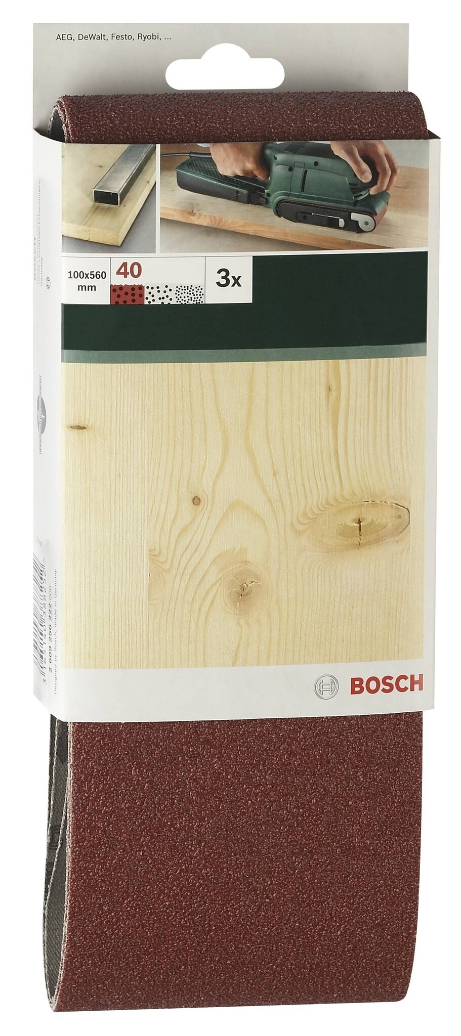 Bande abrasive - Bosch - Bande de ponçage - 100x610 mm K150 (3x)