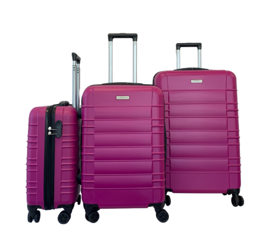 Acheter sur  l'ensemble de valises Hoffmanns 3 pièces - XXL  76x52x30cm - Travelstar Pink 