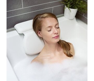 LifeGoods LifeGoods Coussin de bain - avec ventouses antidérapantes - pour bain et jacuzzi - Blanc