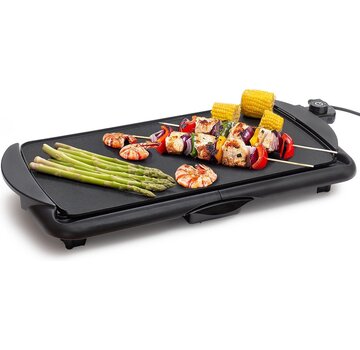 KitchenBrothers KitchenBrothers Friteuse électrique XL - 2000W - Plaque grill - Noir