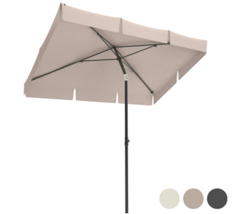 LifeGoods Parasol LifeGoods - 200x125cm - imperméable - Taupe - Housse INCLUSE