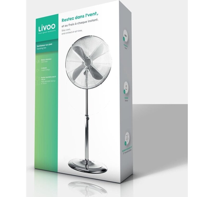 LIVOO Retro Ventilateur sur trépied Ø 45 cm - 130cm