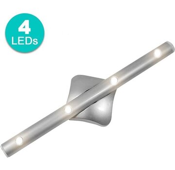 Eaxus Lampadaire 22 cm avec 4 LED et support adhésif sans câblage Eaxus