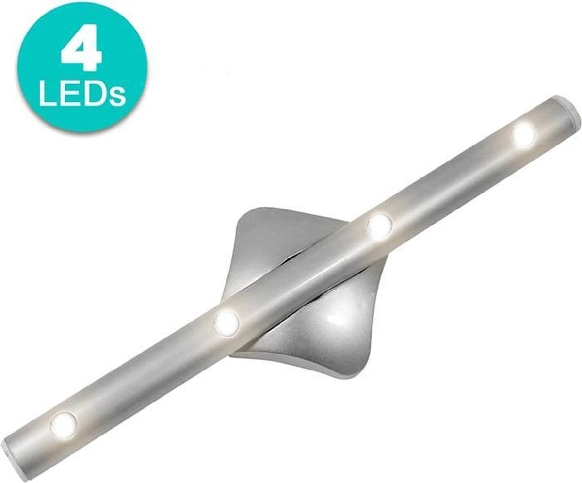 Lampadaire 22 cm avec 4 LED et support adhésif sans câblage Eaxus