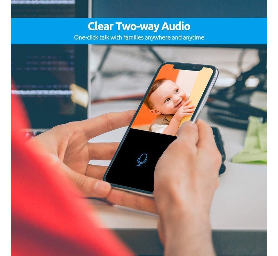 Moniteur vidéo pour bébé - Caméra de surveillance pour bébé - Blanc