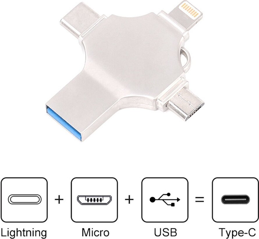 Parya - Clé USB 4 en 1 - 16 Go