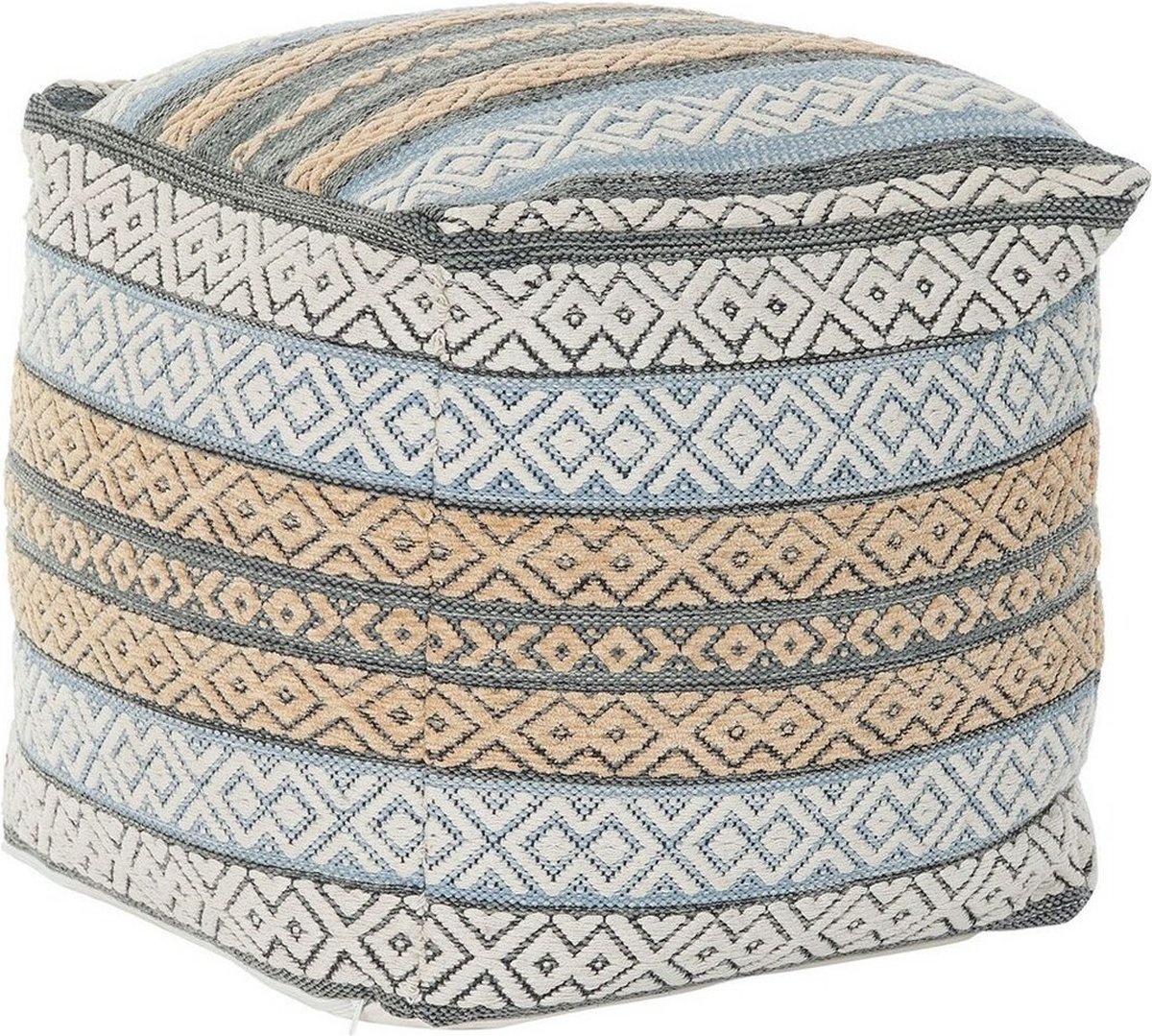Pouf DKD Home Decor Stripes Cotton (50 x 50 x 50 cm)