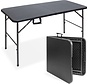 LifeGoods Table pliante - Table pliante - 60x120cm - Table pliante ajustable - Table de camping - Résistant aux intempéries - Noir