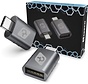 Teeco USB C vers USB A - 2 pièces - USB C vers USB A - USB 3.0 - 5Gps - Thunderbolt - USB - Convient pour clé USB, hub USB, hub USB c - Répartiteur USB - Aluminium - Gris spatial