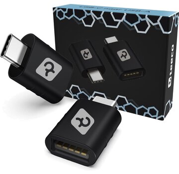 Teeco Teeco - USB C vers USB A - 2 pièces - USB C vers USB A - USB 3.0 - 5Gps - Thunderbolt - USB - Convient pour clé USB, hub USB, hub USB c et répartiteur USB - Aluminium - Noir