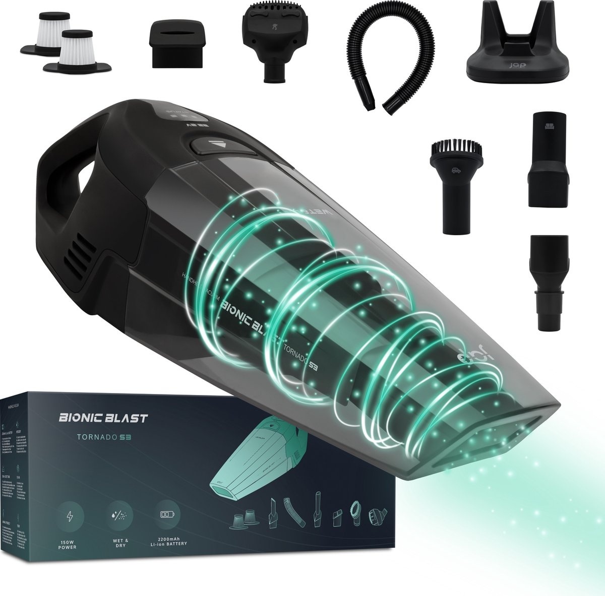 Aspirateur à main JAP Tornado S3 - aspirateur sans fil - voiture - bureau - maison - 22,2V