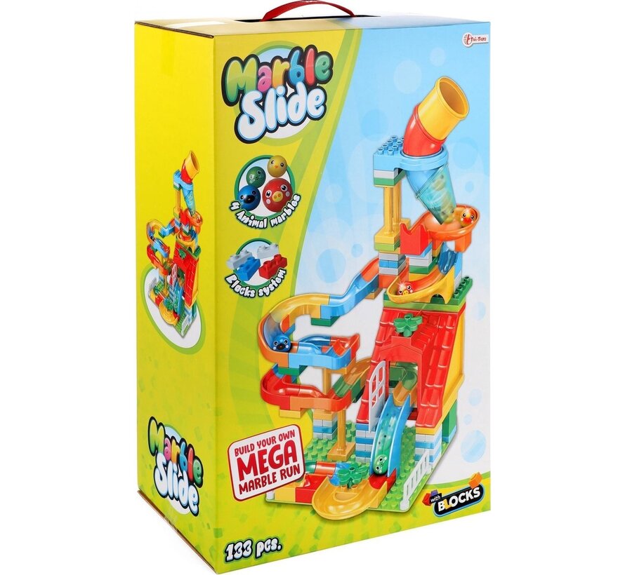 Toi-Toys Blocks Building Blocks Marble Track 133-piece | marbles | marble track