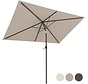 LifeGoods Parasol - 270x180cm - 30° inclinable - imperméable - avec housse - Taupe