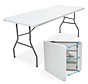 Table de camping pliante et ajustable - LifeGoods - 70x180cm - Blanc