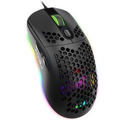 HxSJ HXSJ X600 Souris optique de jeu - Ultra légère - Illumination RGB - 8000DPI - Noir