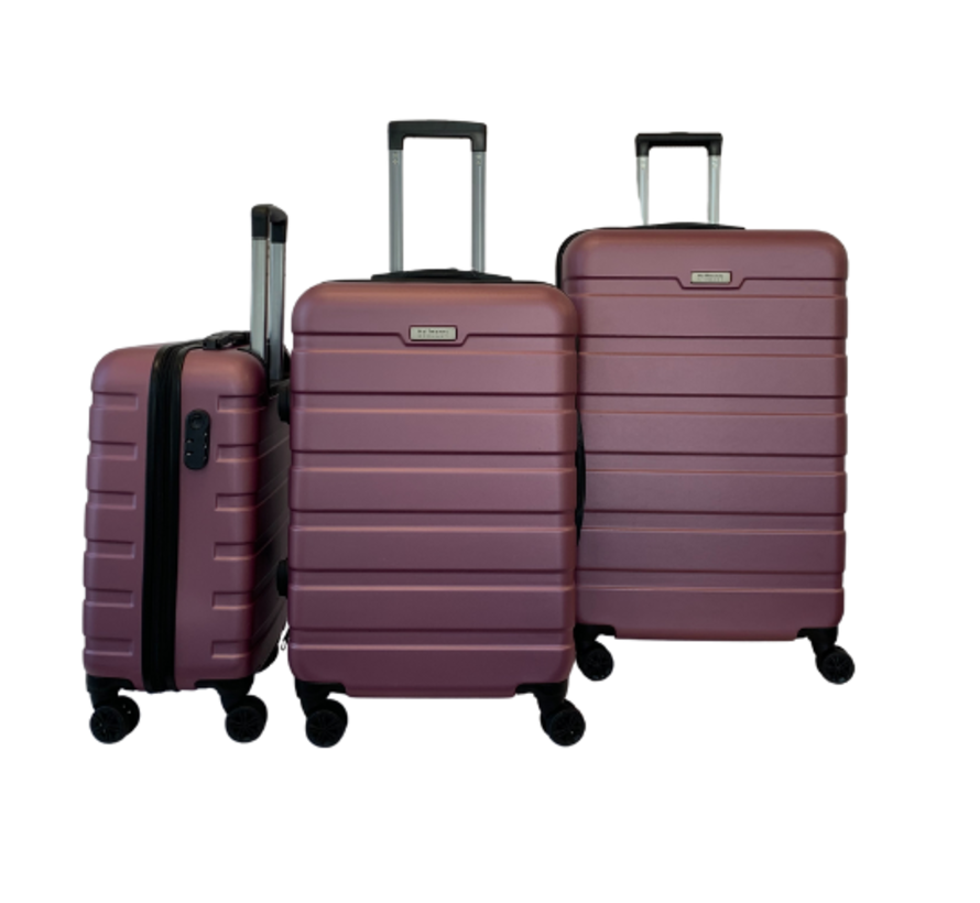 Hoffmanns Set de valises 3 pièces - XXL 76x52x30cm - Titan Rose