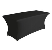 Perel Perel Housse de table rectangulaire stretch noire - 75 x 180 x 74 cm
