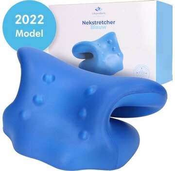 LifeProducts Lifeproducts Stretcher pour le cou - Coussin de massage - Appareil de massage pour le cou - Coussin de massage Shiatsu - Coussin pour les douleurs cervicales - Stretcher pour le cou - Bleu