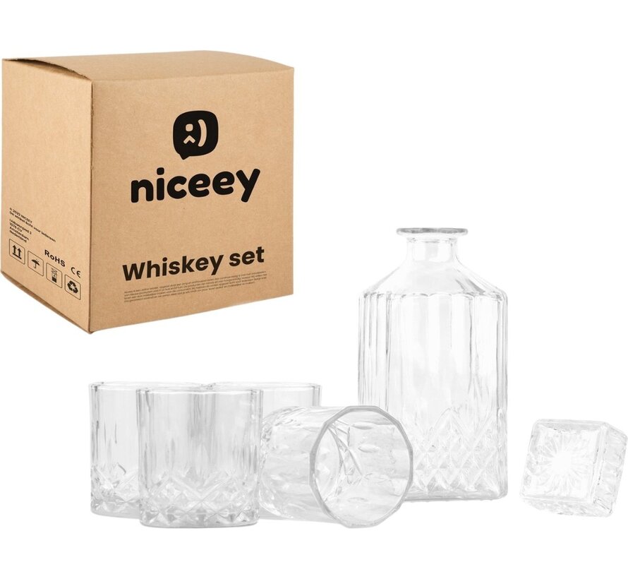 Set à whisky Niceey - Lot de 5 - Verre