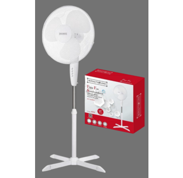 Royalty Line Ventilateur de sol Royalty Line - 122 cm - Blanc - 3 positions