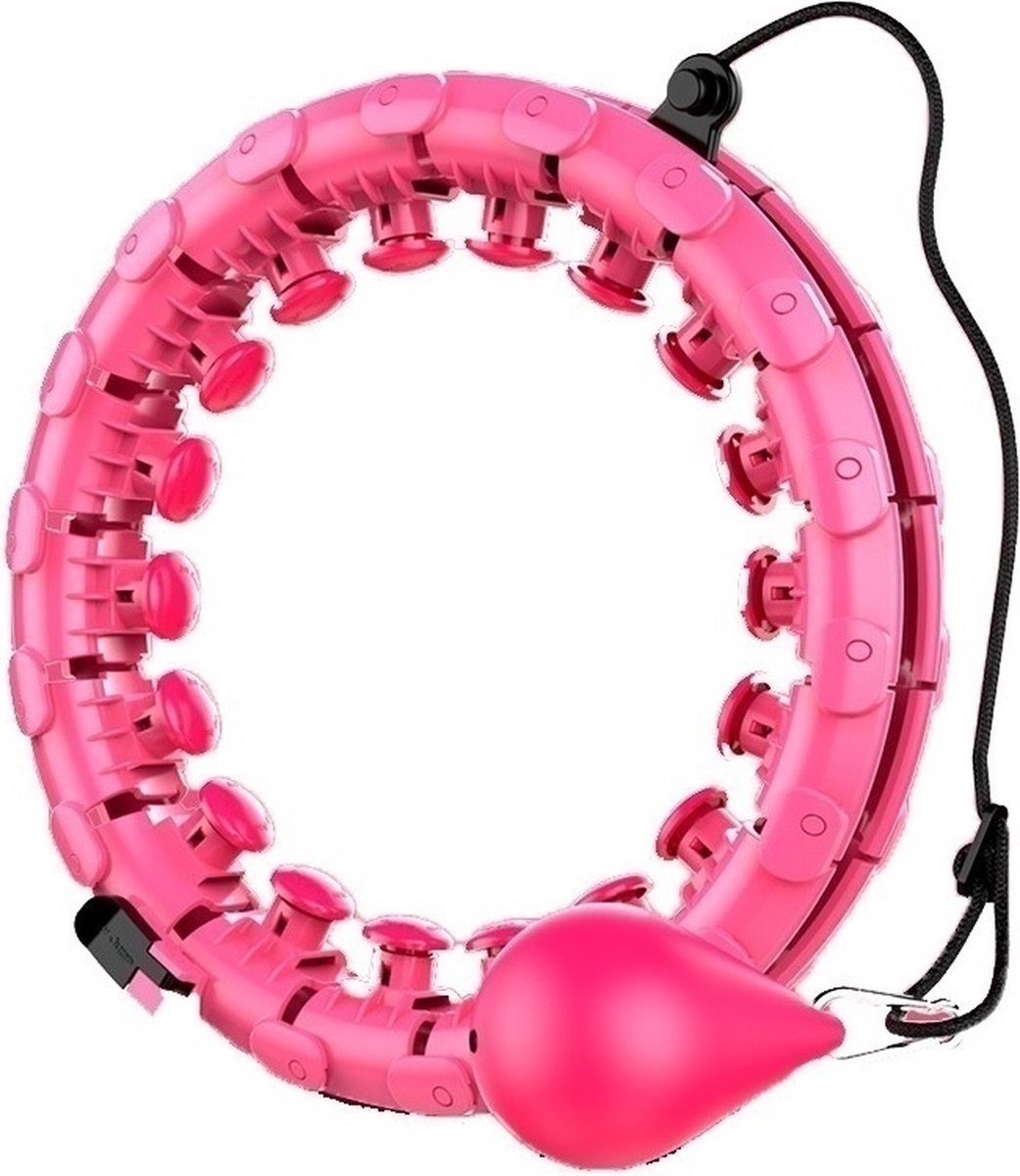 Dutch Wanted - Hula Hoop - Fitness Hoop - Avec poids - Rose - Hula hoop réglable avec poids