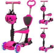 LifeGoods Trottinette enfant LifeGoods - 3 roues lumineuses - 3 -8 ans - Garçons/Filles - Rose