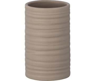 Wenko Wenko Bathroom Cup Mila 6.5 X 10 Cm Ceramic Beige