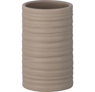 Wenko Wenko Bathroom Cup Mila 6.5 X 10 Cm Ceramic Beige