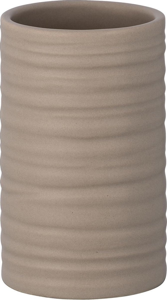 Wenko Bathroom Cup Mila 6.5 X 10 Cm Ceramic Beige