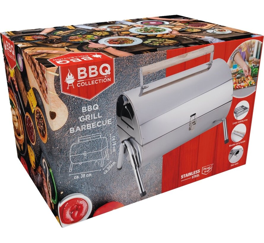 BBQ Collection barbecue portable au charbon de bois - pliable - 42x29.5x37cm