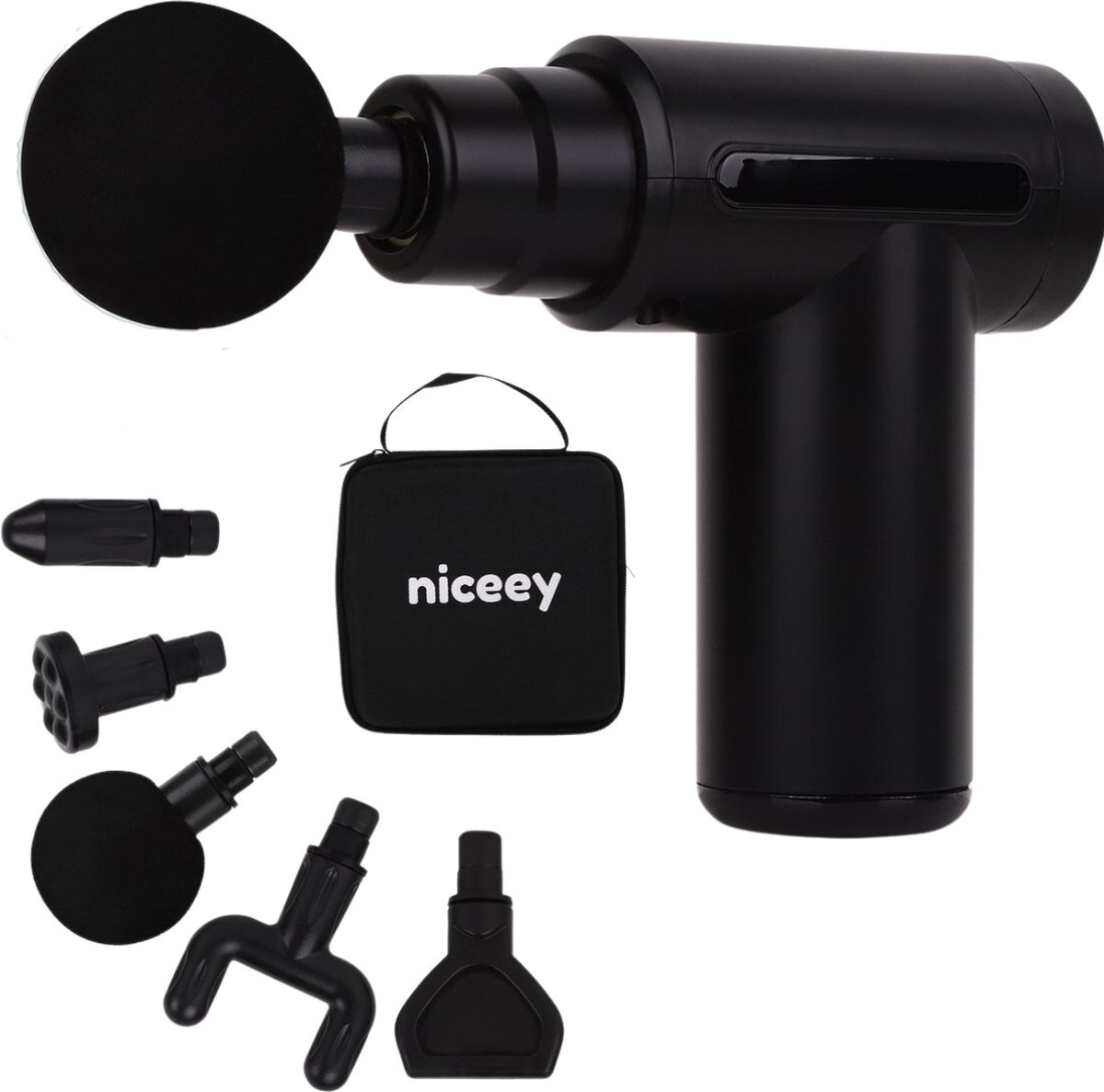 Niceey Mini pistolet de massage professionnel - sans fil - noir