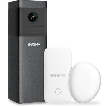 Bosma Bosma - X1-2DS - WiFi - Set de sécurité intérieur - Avec capteurs - 1080P Full HD - Angle de vue 156° - Blanc