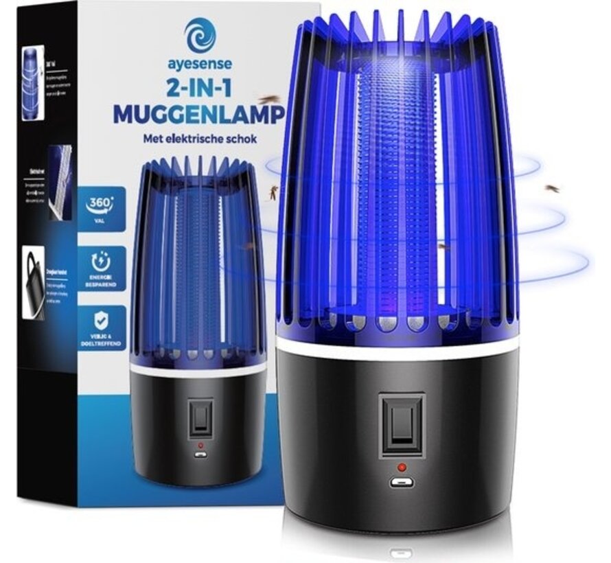 Acheter la lampe anti-moustique professionnelle AyeSense 2 en 1 - sans fil  et rechargeable - batterie intégrée 4000mAh - attrape-moustiques - lampe  anti-insectes - lampe anti-moustiques UV en ligne sur  