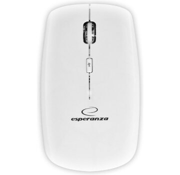 Esperanza Esperanza Saturn | Souris optique sans fil 2.4GHz | Plate | Ambidextre | DPI réglable 1000 / 1600DPI | 4 boutons | Défilement vertical | Blanc