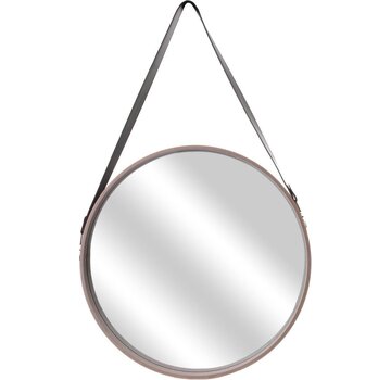 Home Deco Home Deco - Miroir rond avec cadre beige