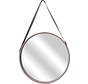 Home Deco - Miroir rond avec cadre beige