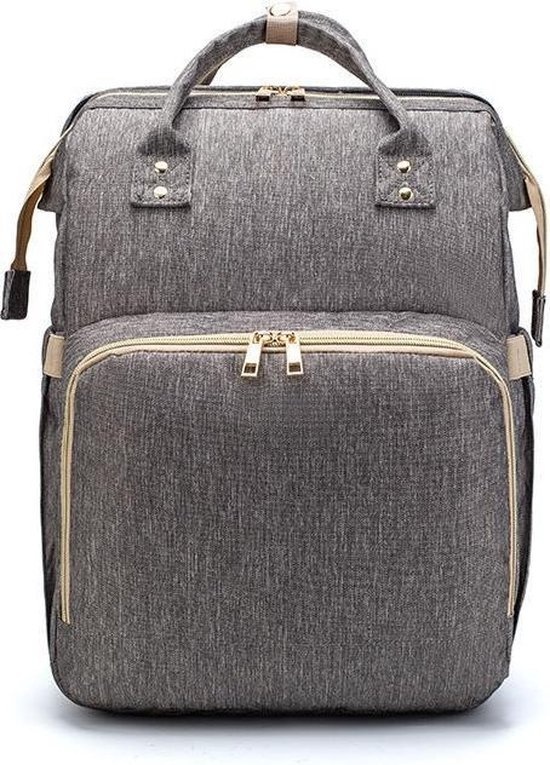 Parya Official - Sac à dos multifonctionnel pour bébé - Sac à couches - Matelas à langer - Gris