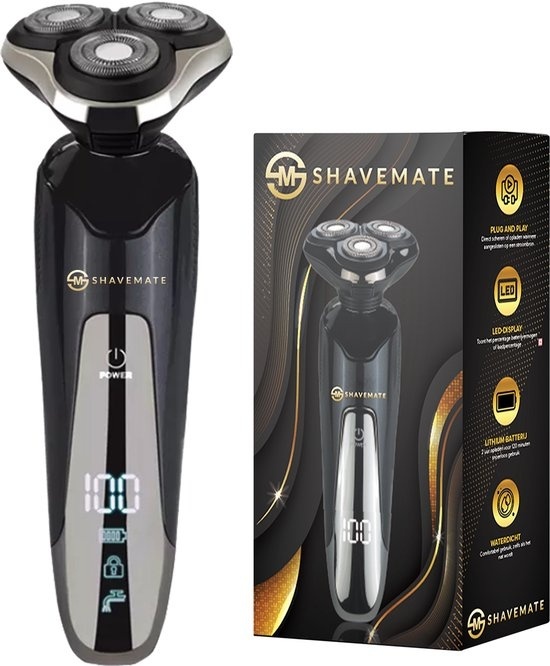 Tondeuse à barbe ShaveMate 3-en-1 Rasoir - Tondeuse pour hommes - rechargeable - sans fil - étanche