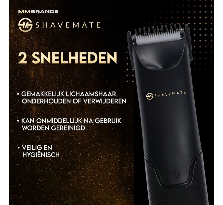 Tondeuse ShaveMate 5-in-1 -les aisselles - les jambes - les bras - le pubis - les poils du visage - étanche - Rechargeable